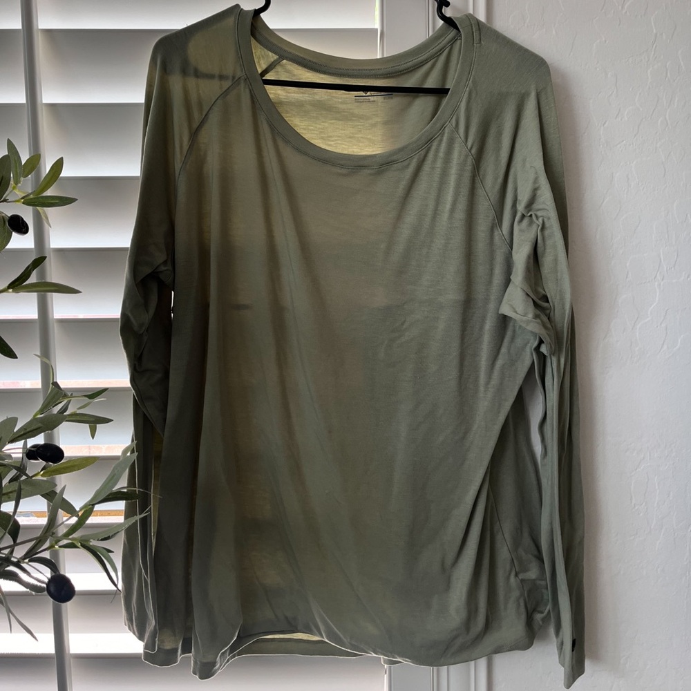 Lightweight olive green long sleeve